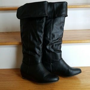 Black Diva Lounge Zippers Boots